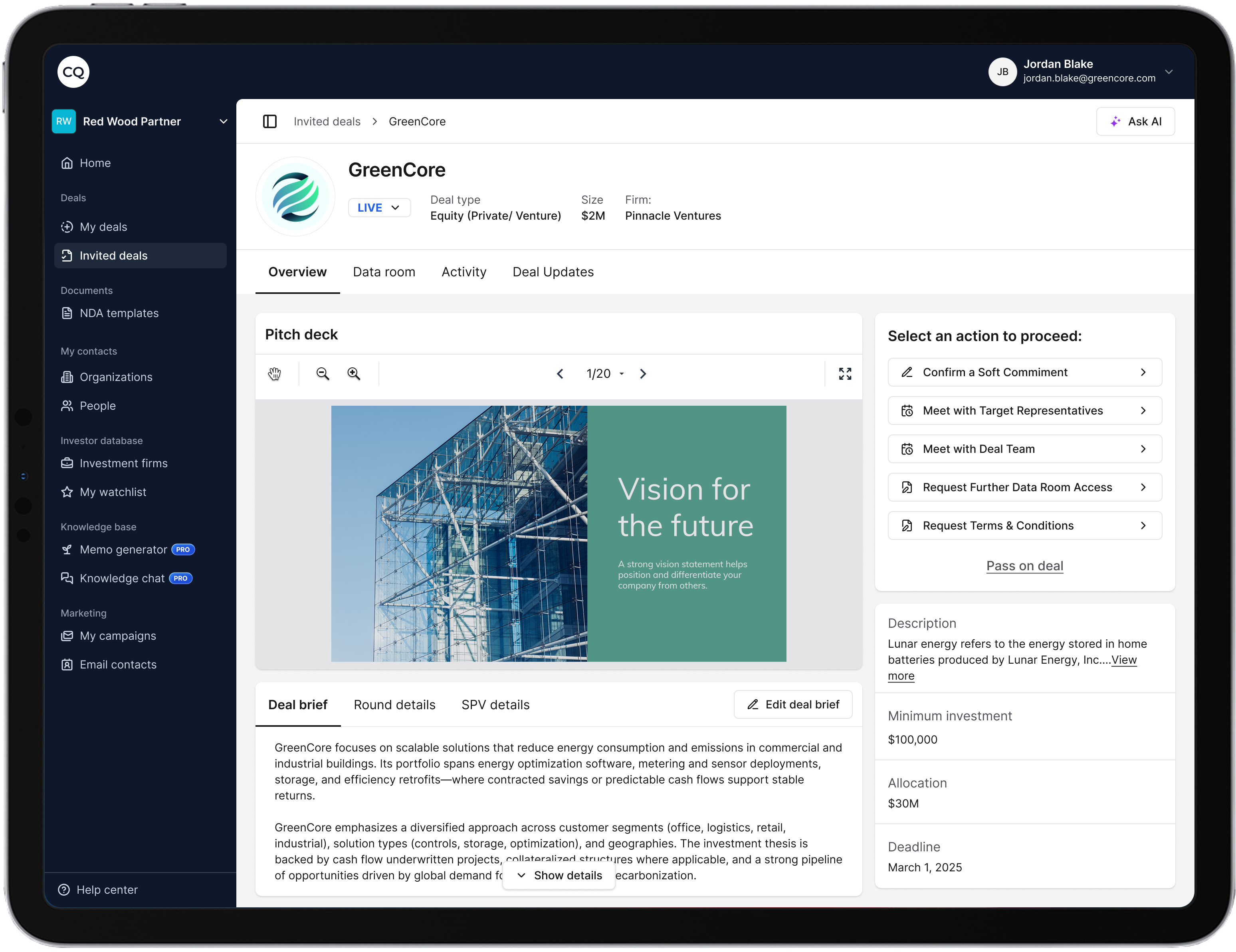 Investor portal overview