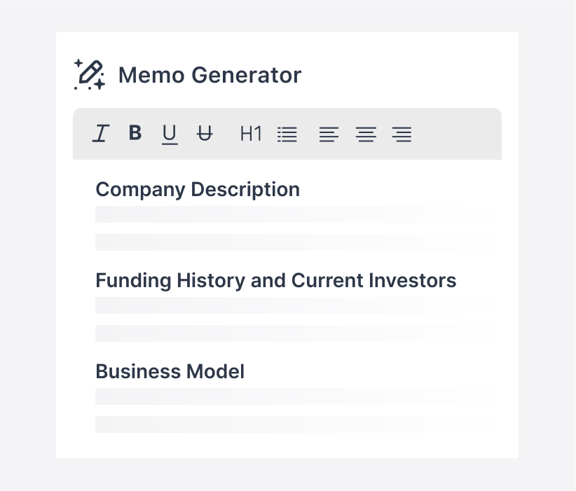 Investment Memo Investment Memo,ai generator